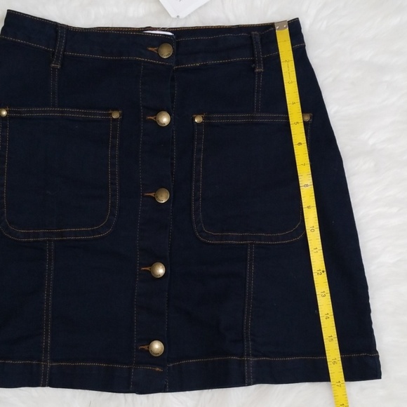 Henrigirl dark blue denim buttoned skirt.  Size M - Picture 8 of 8